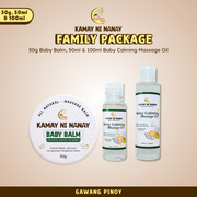 Kamay ni Nanay Family Package | 100% Natural Massage Balm for Babies with Calming Massage Oil | Safe for G6PD