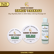Kamay ni Nanay Family Package | 100% Natural Massage Balm for Babies with Calming Massage Oil | Safe for G6PD
