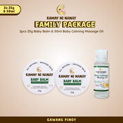 Kamay ni Nanay Family Package | 100% Natural Massage Balm for Babies with Calming Massage Oil | Safe for G6PD