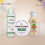 Complete Baby Outdoor Care Set: Repelix 100ml + Calming Oil 100ml + Baby Balm 50g | Kamay ni Nanay