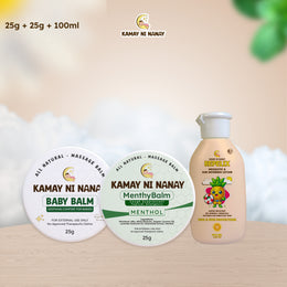 Family Outdoor Care Bundle: Baby Balm 25g + MenthyBalm 25g + Repelix 100ml | Kamay ni Nanay