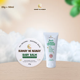 Baby Skin Care Duo: Baby Balm 25g + Rash Cream 50ml | Kamay ni Nanay