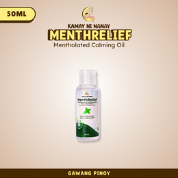 Kamay ni Nanay MenthRelief Calming Oil for Adults | 50ML Mentholated Body Pain Relief, Better Sleep, Mood
