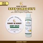 Kamay ni Nanay Combo Pack – 100% Natural and Organic Baby Balm and Calming Massage Oil for Coughs and Cold safe for G6PD