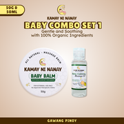 Kamay ni Nanay Combo Pack – 100% Natural and Organic Baby Balm and Calming Massage Oil for Coughs and Cold safe for G6PD